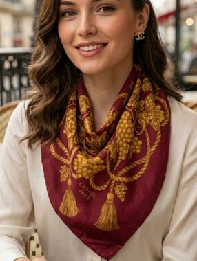 CHANEL Silk Scarf